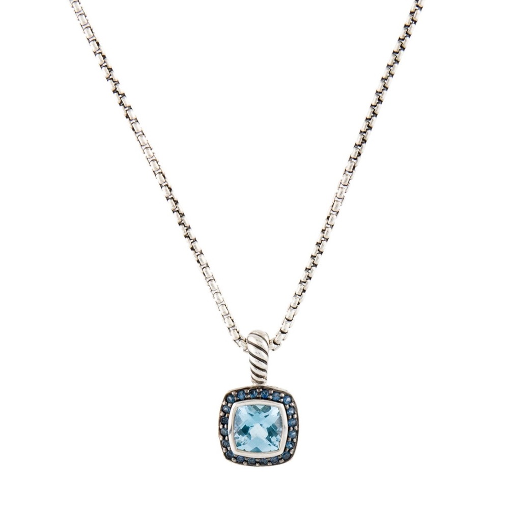 David Yurman Petite Albion Topaz Sapphire Necklace